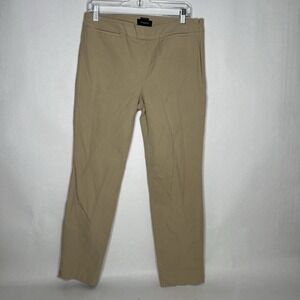 Talbots Pants Women's 10 Tan Pocket Cropped Khaki Casual Cotton‎ Beige Capri